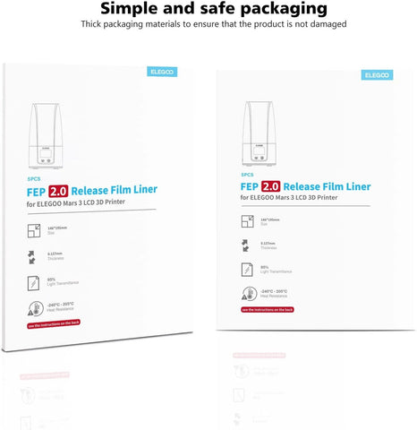 ELEGOO Mars 3 Pro FEP Film 2.0 (5pcs)