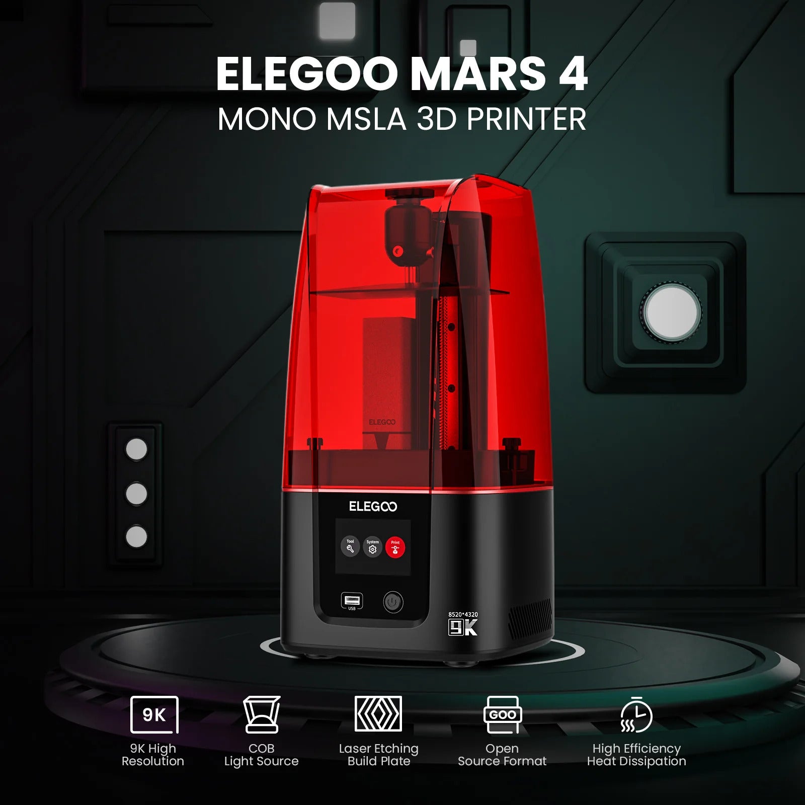 ELEGOO Mars 4 9K MSLA Resin 3D Printer Resins3D elegoo-mars-4-9k-msla-resin-3d-printer-resins3d