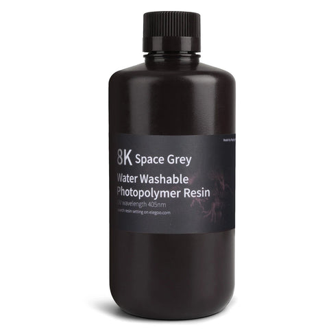 ELEGOO 8k Water-Washable Photopolymer Resin Space Grey (1kg)